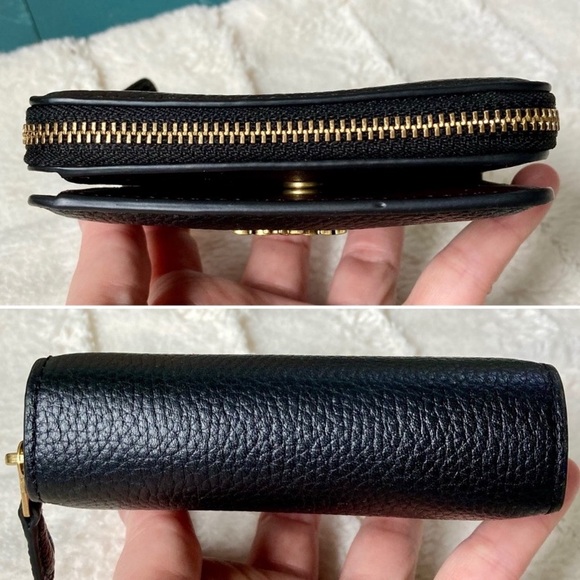 Coach Billfold Wallet Black Pebble Leather 1579 - Picture 9 of 16